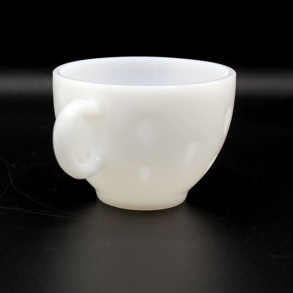 Vintage 1930s Hazel Atlas Dogwood Pattern Milk Glass Luncheon Plate & Cup Set - Picture 6 of 8